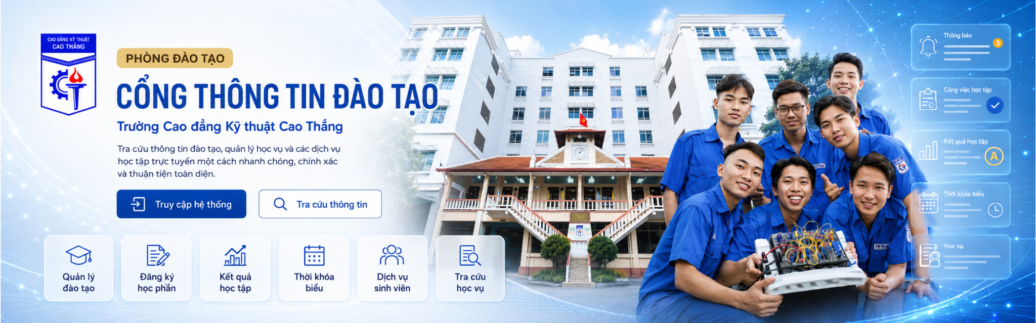 Banner thông tin số 2 của Phòng Đào tạo